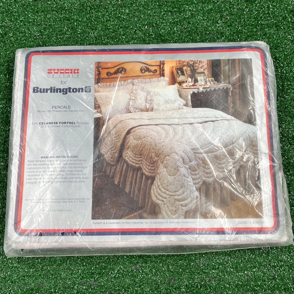 Zucchi Of Italy For Burlington Percale Twin Fitted Sheet New Vintage